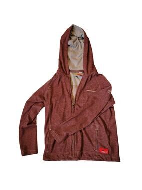 CRAGHOPPER Nosilife Insect Shield Full Zip Burgundy Hooded Sweatshirt Age 7-8